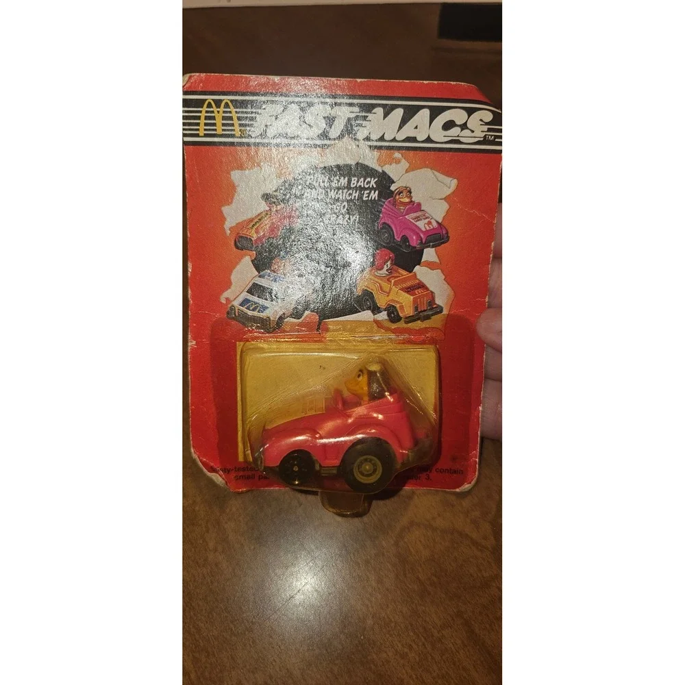 New Vintage 80s 1985 McDonald's FAST MAC Birdie  Pull Back Toy Collectible